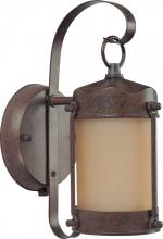 Nuvo 60/3945 - 1-Light Piper Lantern Outdoor Light Fixtures with Photocell in Old Bronze Finish with Champagne