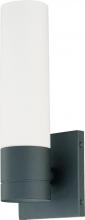 Nuvo 60/3954 - 1-Light Vertical Wall Sconce in Textured Black Finish with White Glass and (1) 13W GU24 Lamp