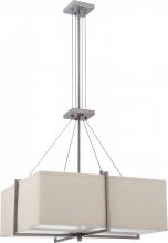 Nuvo 60/4067 - Logan ES - 2 Light Square Pendant w/ Khaki Fabric Shade- (2) 13w GU24 Lamps Included