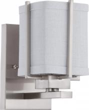 Nuvo 60/4361 - Logan ES - 1 Light Vanity w/ Slate Gray Fabric Shade - (1) 13w GU24 Lamp Included