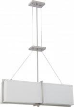 Nuvo 60/4365 - Logas ES - 4 Light Square Pendant w/ Slate Gray Fabric Shade - (4) 13w GU24 Lamps Incl.