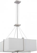 Nuvo 60/4367 - Logan ES - 2 Light Square Pendant w/ Slate Gray Fabric Shade- (2) 13w GU24 Lamps Incl.