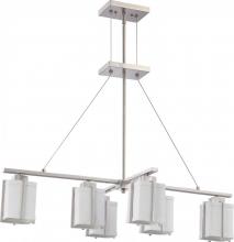 Nuvo 60/4371 - Logan ES - 6 Light Island Pendant w/ Slate Gray Fabric Shade - (6) 13 GU24 Lamps Incl.