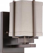 Nuvo 60/4481 - Logan - 1 Light Vanity w/ Khaki Fabric Shade - (1) 13w GU24 Lamp Included