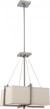 Nuvo 60/4486 - Logan - 2 Light Square Pendant w/ Khaki Fabric Shade- (2) 13w GU24 Lamps Included