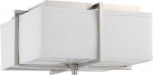 Nuvo 60/4508 - Logan - 2 Light Square Flush w/ Slate Gray Fabric Shade - (2) 13w GU24 Lamps Incl.