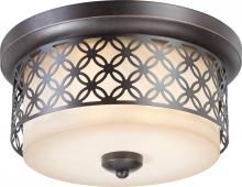 Nuvo 60/4571 - Margaux - 2 Light Flush Dome Fixture w/ Chestnut Glass