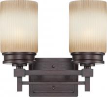 Nuvo 60/4602 - Wright - 2 Light Vanity Fixture w/ Amaretto Glass