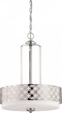 Nuvo 60/4666 - Margaux - 3 Light Pendant w/ Satin White Glass