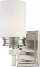 Nuvo 60/4701 - 1-Light Vanity Light Fixture in Brushed Nickel Finish with White Satin Glass