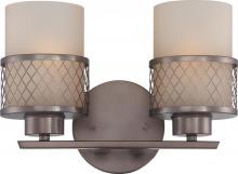 Nuvo 60/4782 - Fusion - 2 Light Vanity Fixture w/ Russet Glass