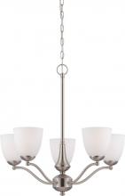 Nuvo 60/5055 - 5-Light Chandelier in Brushed Nickel Finish and Frosted Glass