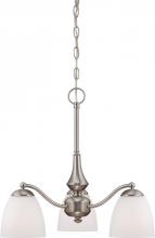 Nuvo 60/5062 - 3-Light Chandelier Light Fixture in Brushed Nickel Finish and Frosted Glass