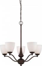 Nuvo 60/5155 - 5-Light Chandelier in Prairie Bronze Finish and Frosted Glass