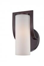 Nuvo 60/5231 - 1-Light Wall Mounted Vanity Light in Russet Bronze Finish with White Satin Glass