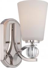 Nuvo 60/5491 - Connie - 1 Light Vanity with Satin White Glass - Polished Nickel Finish