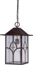 Nuvo 60/5644 - Stanton - 1 Light - Hanging Lantern with Clear Seed Glass - Claret Bronze Finish Finish