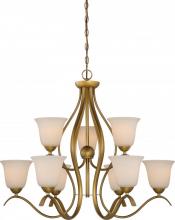 Nuvo 60/5819 - Dillard - 9 Light 2-Tier Hangingwith White Glass