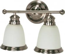 Nuvo 60/623 - Palladium - 2 Light - 14" - Vanity - with Satin Frosted Glass Shades