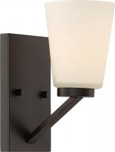 Nuvo 60/6341 - Nome - 1 Light Vanity with Satin White Glass - Mahogany Bronze Finish