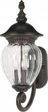 Nuvo 60/784 - Balun - 3 Light - 22" - Wall Lantern - Arm Up w/ Clear Melon Seed Glass