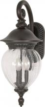 Nuvo 60/786 - Balun - 3 Light - 22" - Wall Lantern - Arm Down w/ Clear Melon Seed Glass