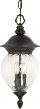 Nuvo 60/788 - Balun - 3 Light - 22" - Hanging Lantern - w/ Clear Melon Seed Glass