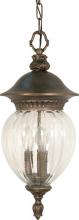 Nuvo 60/789 - Balun - 3 Light - 22" - Hanging Lantern - w/ Clear Melon Seed Glass