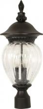 Nuvo 60/790 - Balun - 3 Light - 22" - Post Lantern - w/ Clear Melon Seed Glass