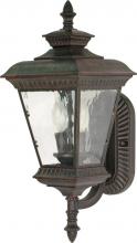 Nuvo 60/972 - Charter - 2 Light - 21" - Wall Lantern - Arm Up w/ Clear Water Glass