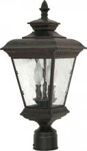 Nuvo 60/974 - Charter - 2 Light - 20" - Post Lantern - w/ Clear Water Glass