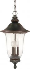 Nuvo 60/981 - Parisian - 3 Light - 24" - Hanging Lantern - with Fluted Seed Glass