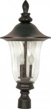 Nuvo 60/983 - Parisian - 3 Light - 27" - Post Lantern - with Fluted Seed Glass