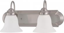 Nuvo 62/1124 - 2 Light - Ballerina LED 18" Vanity Wall Fixture - Brushed Nickel Finish - Frosted Glass - Lamps