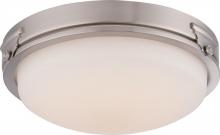 Nuvo 62/351 - Crest - LED Flush Fixture with Satin White Glass