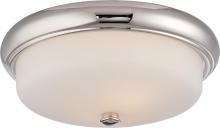 Nuvo 62/403 - Dylan - 2 Light Flush Fixture with Etched Opal Glass - LED Omni Included