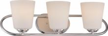 Nuvo 62/408 - Dylan - 3 Light Vanity Fixture with Satin White Glass - LED Omni Included