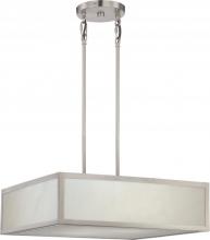 Nuvo 62/893 - Crate - LED Pendant Fixtue with Gray Marbleized Acrylic Panels - Brushed Nickel Finish