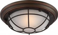 Nuvo 62/944 - Bungalow Flush Wall Lantern; Mahogany Bronze Finish