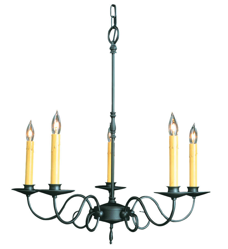 5-Light Charcoal Black Forest Dining Chandelier