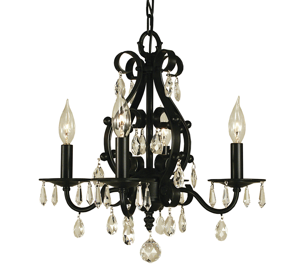 4-Light Brushed Nickel Liebestraum Mini Chandelier