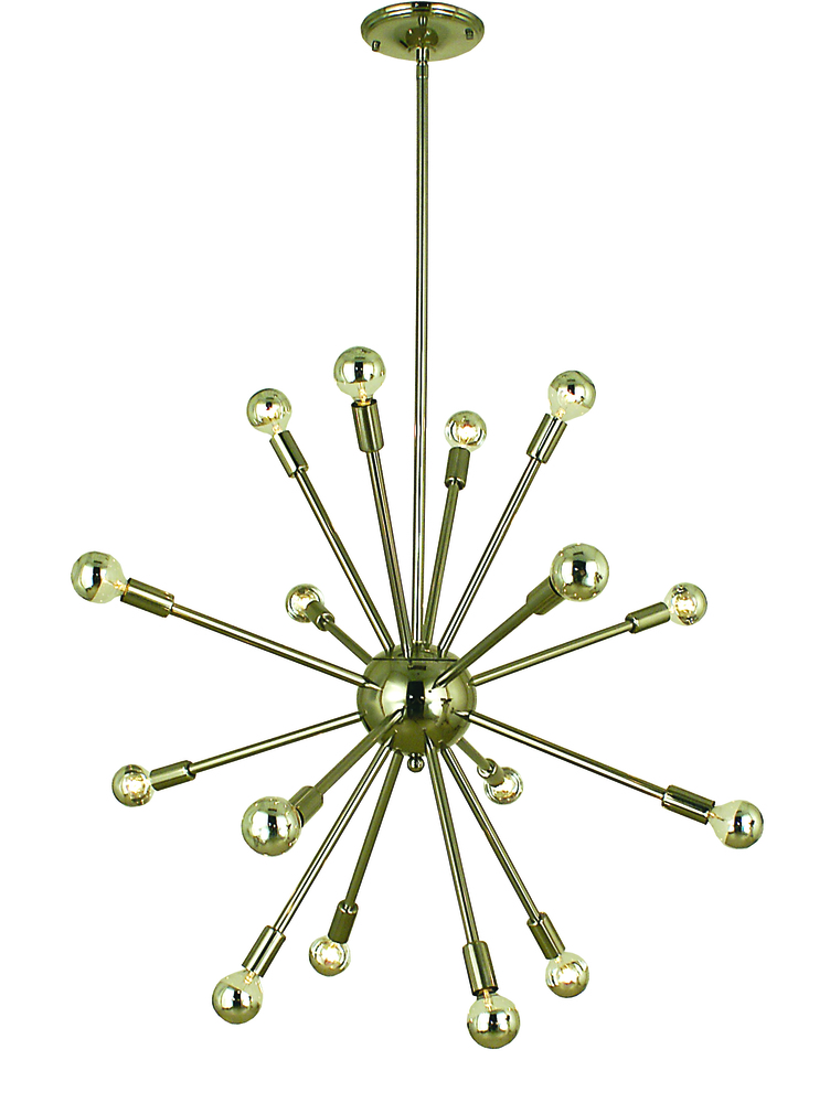 16-Light Antique Brass Simone Chandelier