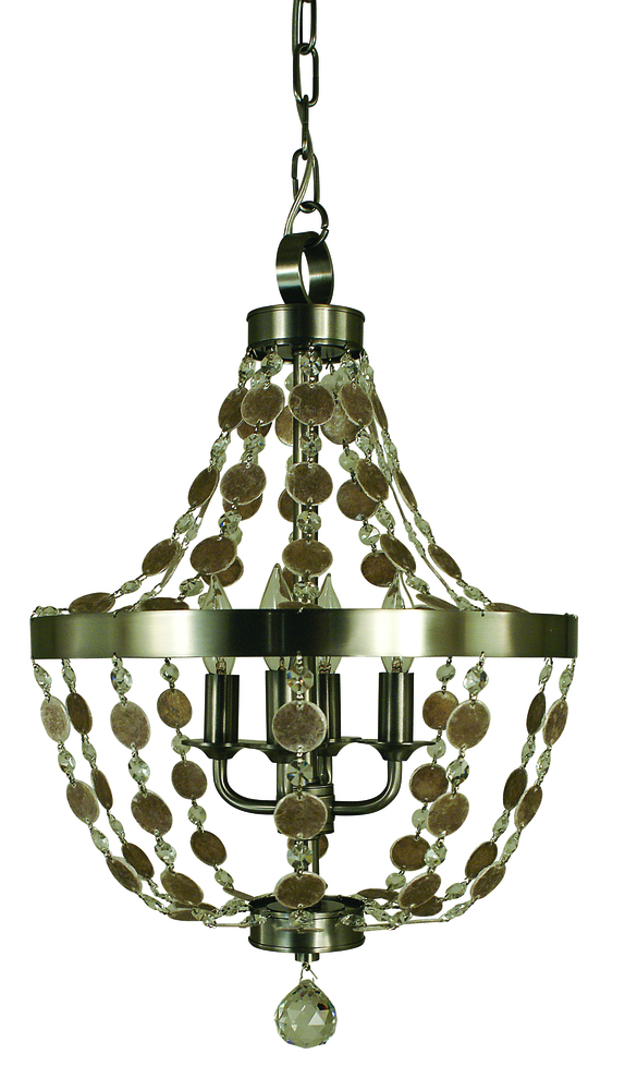 4-Light Antique Brass Naomi Chandelier