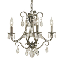 Framburg 2994 BN - 4-Light Brushed Nickel Liebestraum Mini Chandelier