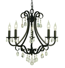 Framburg 2995 BN - 5-Light Brushed Nickel Liebestraum Dining Chandelier