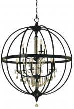 Framburg 5719 MBLACK - 9-Light Matte Black Olivia Foyer Chandelier