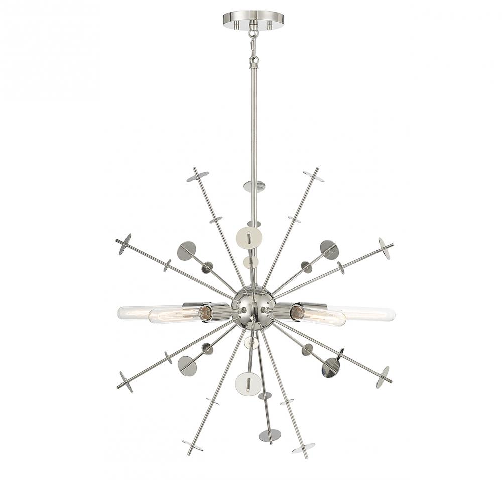 5-Light Pendant in Polished Nickel