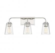 Savoy House Meridian M80044PN - 3-Light Bathroom Vanity Light in Polished Nickel