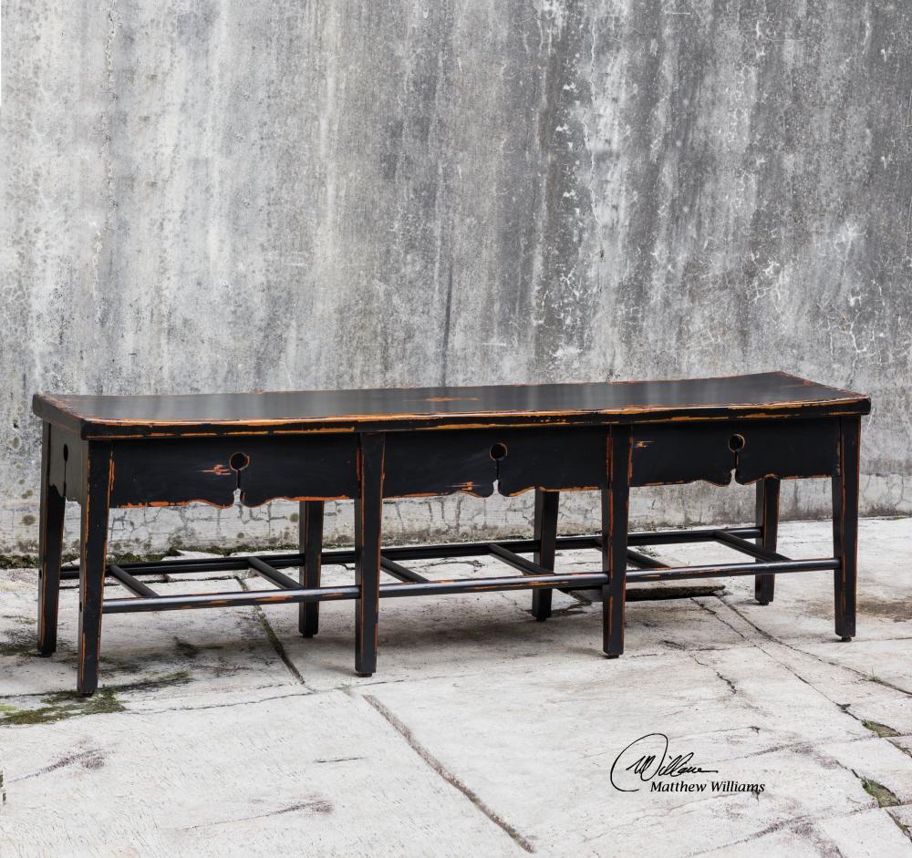 Uttermost Dalit Mahogany 3-Seat Bench