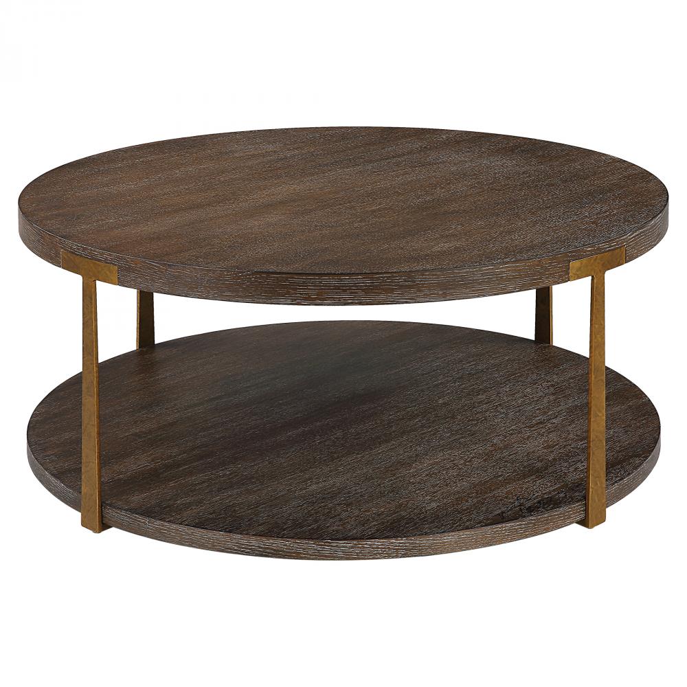 Uttermost Palisade Round Wood Coffee Table